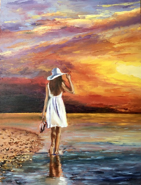 Painting маслом Сказочный закат