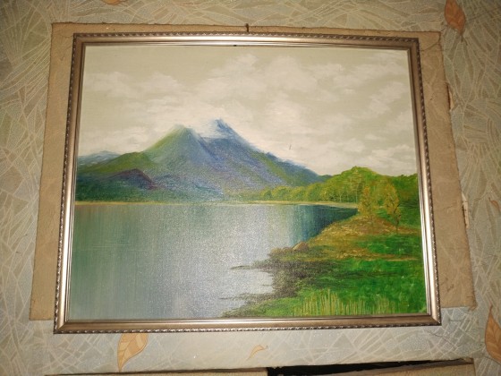 Painting акрилом Горы