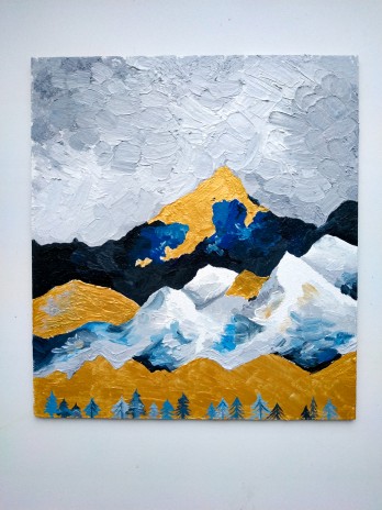 Painting маслом Картина маслом горный пейзаж