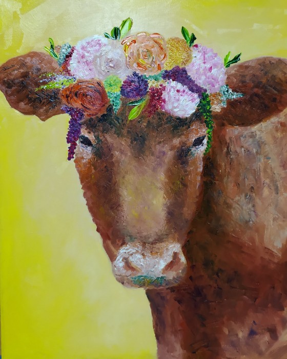 Painting маслом Нарядное настроение