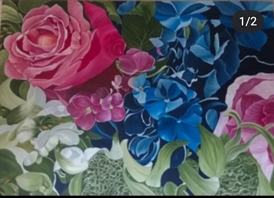 Painting в смешанной технике Букет