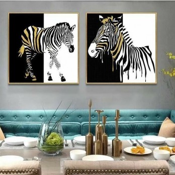 Painting акрилом Зебра