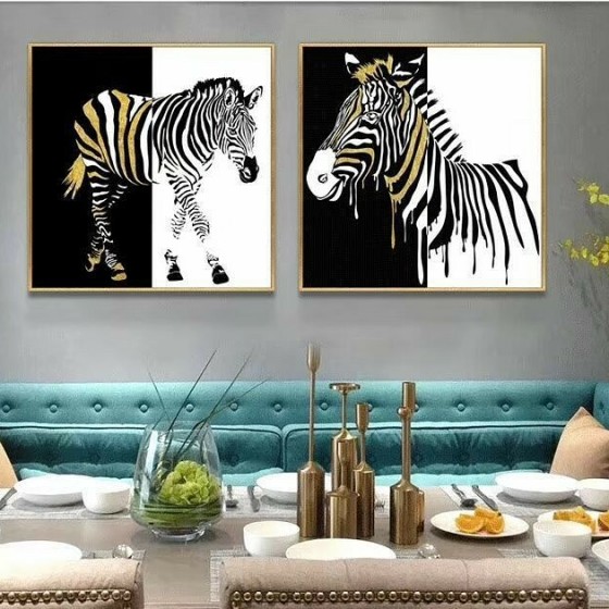 Painting акрилом Зебра