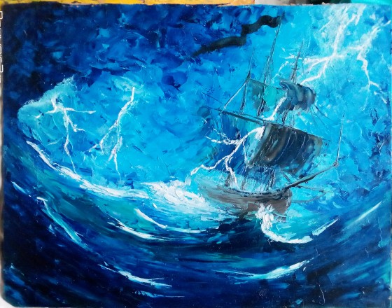 Painting маслом Гроза