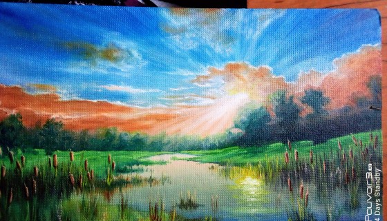 Painting маслом Воспоминания о лете