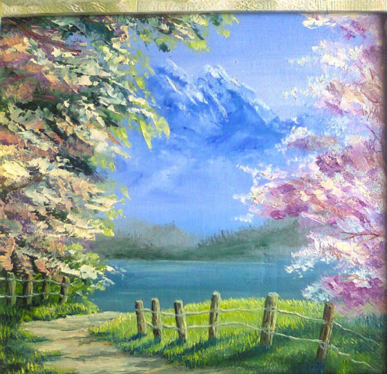 Painting маслом Сакура