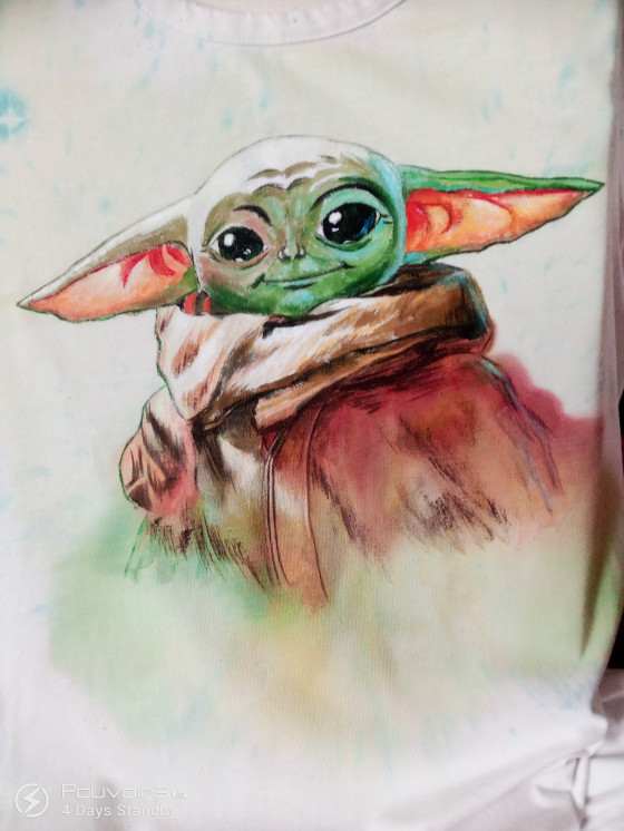 Painting акрилом Йода