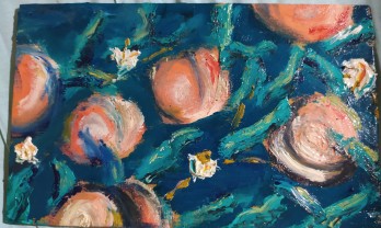 Painting маслом персиковый сад 