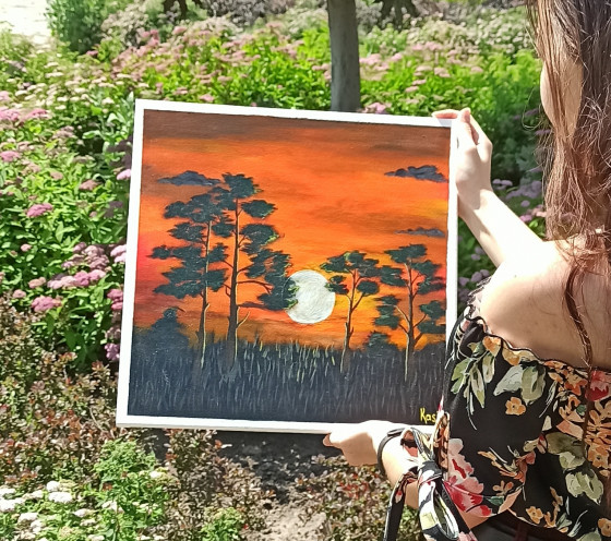 Painting акрилом Вечірній подих