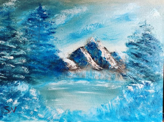 Painting маслом Зима