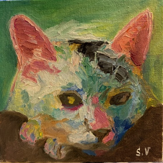 Painting маслом Кошка
