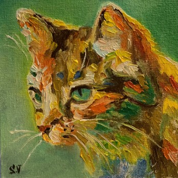 Painting маслом Кошка