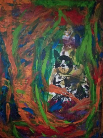 Painting акрилом Кот