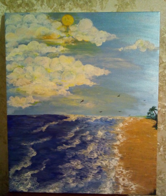 Painting акрилом Море у берегов Индии