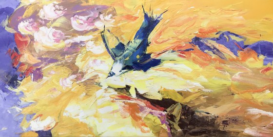 Painting маслом Первый полет