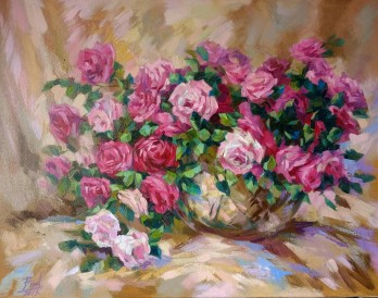Painting маслом Букет роз
