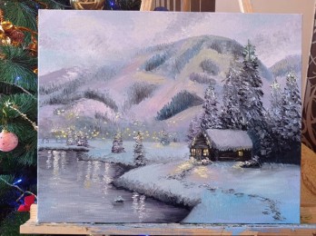 Painting маслом Сказочный дом