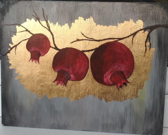 Painting акрилом Картина "Гранаты"