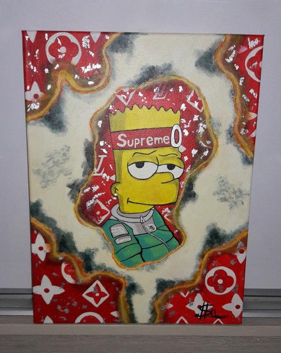 Painting акрилом Симпсоны