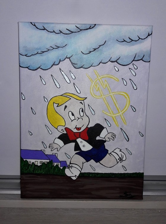 Painting акрилом Риччи богач