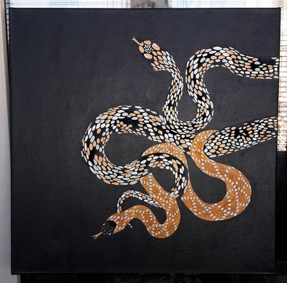 Painting акрилом Змеиный танец 