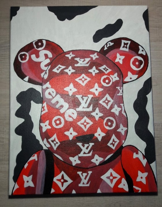 Painting акрилом Дорогой мишка 