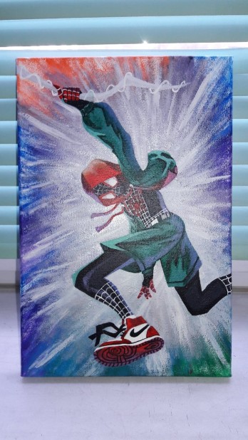 Painting акрилом Spiderman 