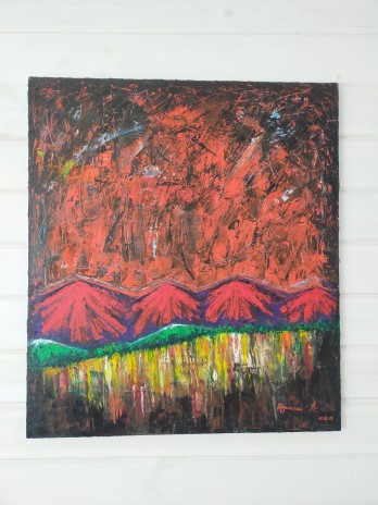 Painting маслом горы
