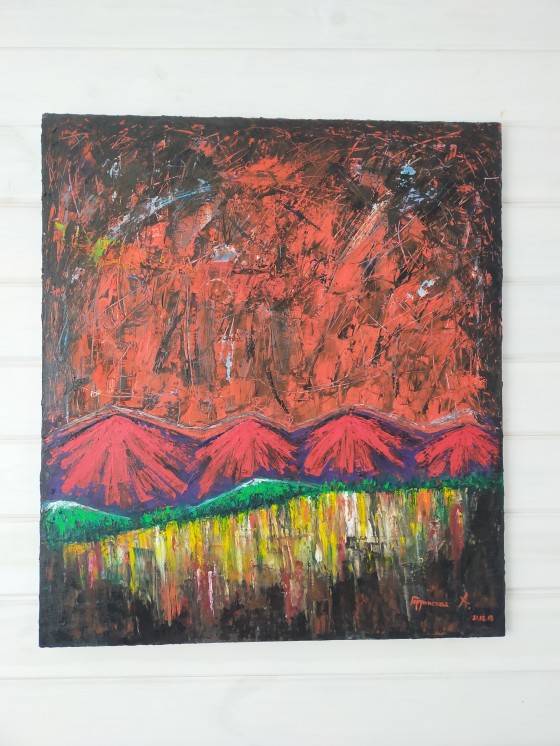 Painting маслом горы