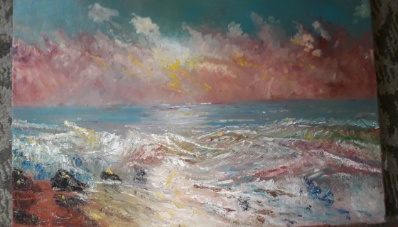 Painting маслом Начала бурия 