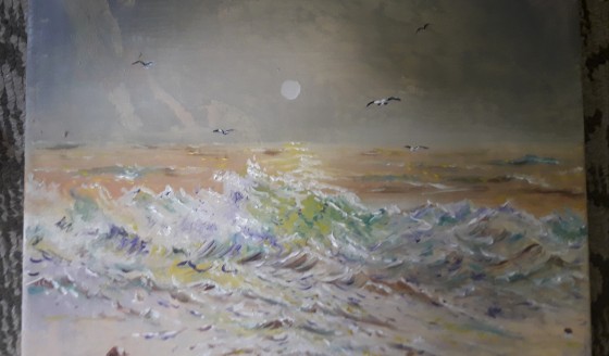 Painting маслом Закат 