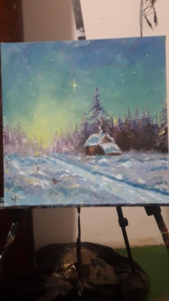 Painting маслом Зима