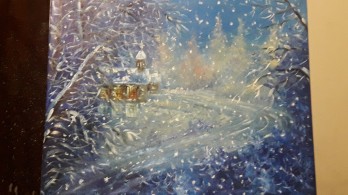Painting маслом Снег