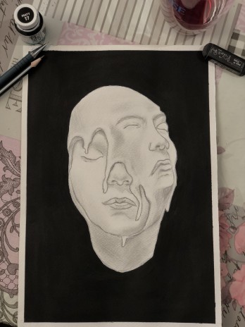 Painting в смешанной технике Лица 