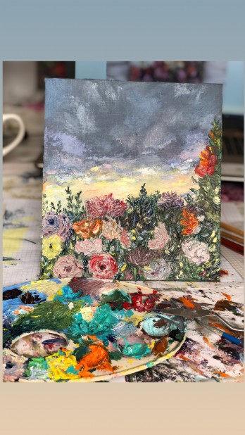Painting маслом Цветы 