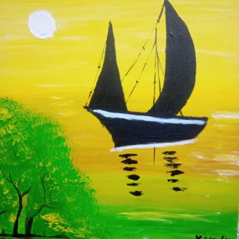 Painting акрилом Корабль