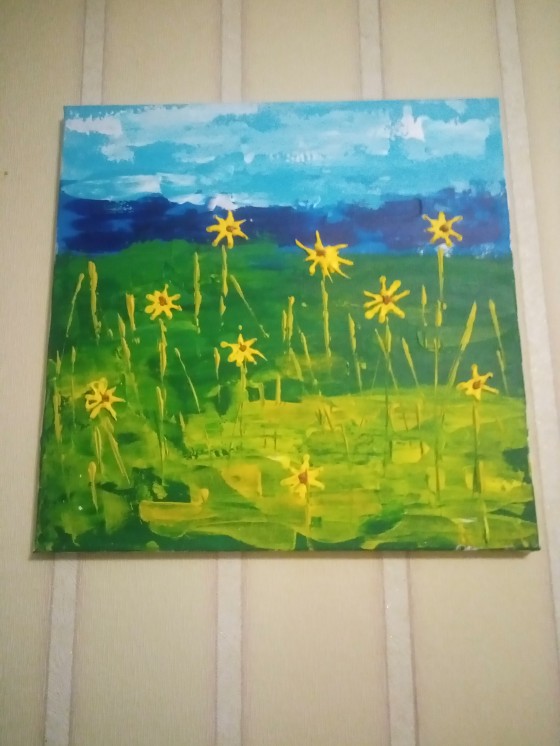 Painting акрилом Цветы