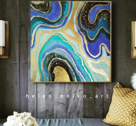 Painting акрилом turquoise dream