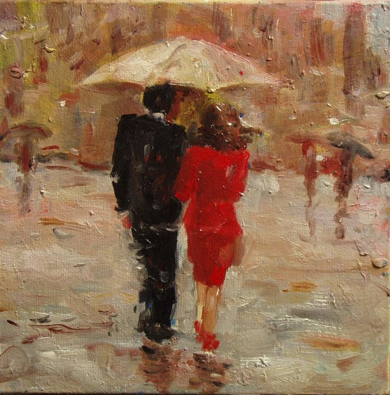 Painting маслом Под дождем