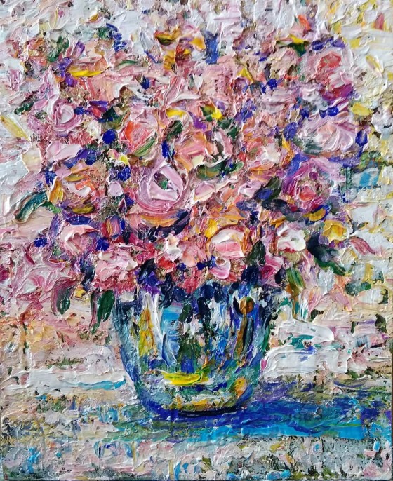 Painting маслом Картина  Утренние розы