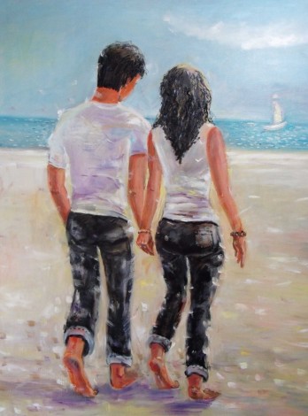 Painting маслом Отпуск у моря
