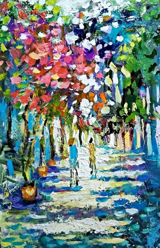 Painting маслом Залитые солнцем.2021