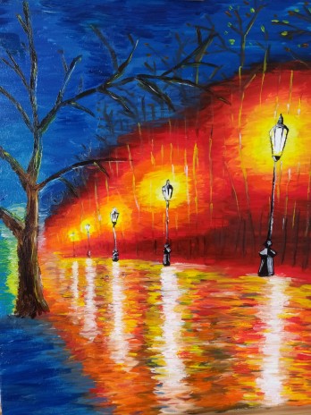 Painting маслом Осенний вечер