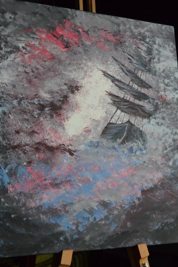 Painting акрилом шторм