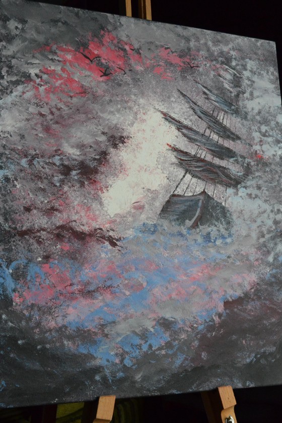 Painting акрилом шторм