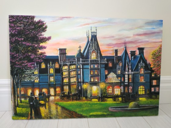 Painting маслом Вечерняя прогулка