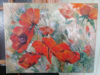 Painting маслом Любимые маки