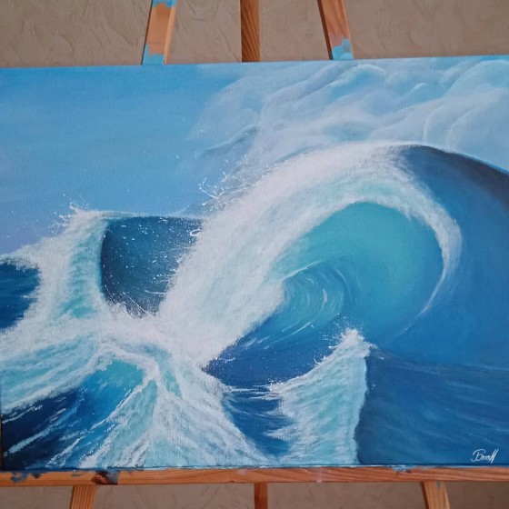Painting акрилом Волны