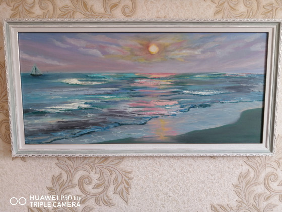 Painting маслом Иллюзия солнца 