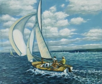 Painting маслом Яхта